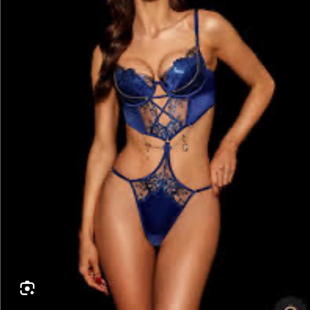 Blue Lace Honey Birdette Lingerie Bodysuit
